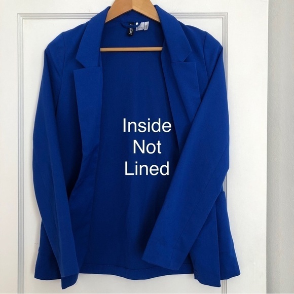 H&M Cobalt Blue Blazer, light weight. Fall Feminine Size  4 Small - Picture 2 of 6